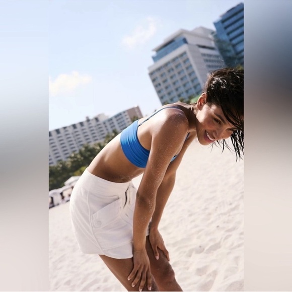 New Free People Movement Timko Shorts Sweat Loose Baggy Slouchy White Medium - Picture 11 of 12